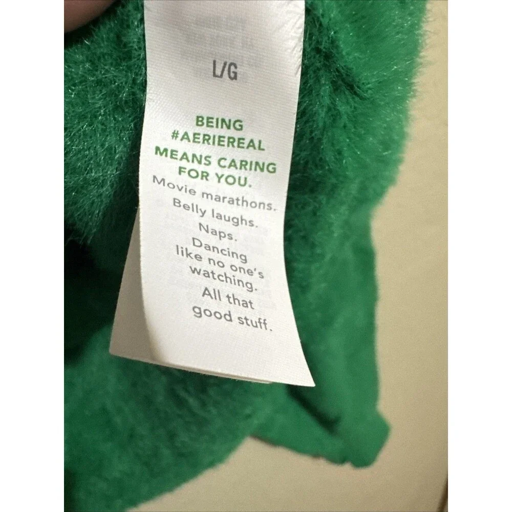aerie fuzzy green